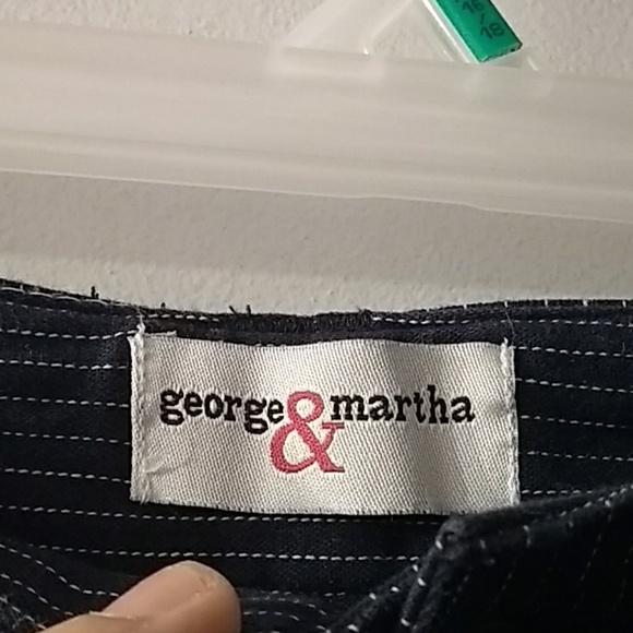 NWOT Navy pinstripe capris - Picture 3 of 3